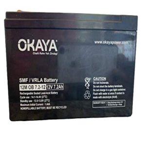 Okaya-SMF/VRLA 7.2Ah 12V UPS Battery-OK-OB7.2-12